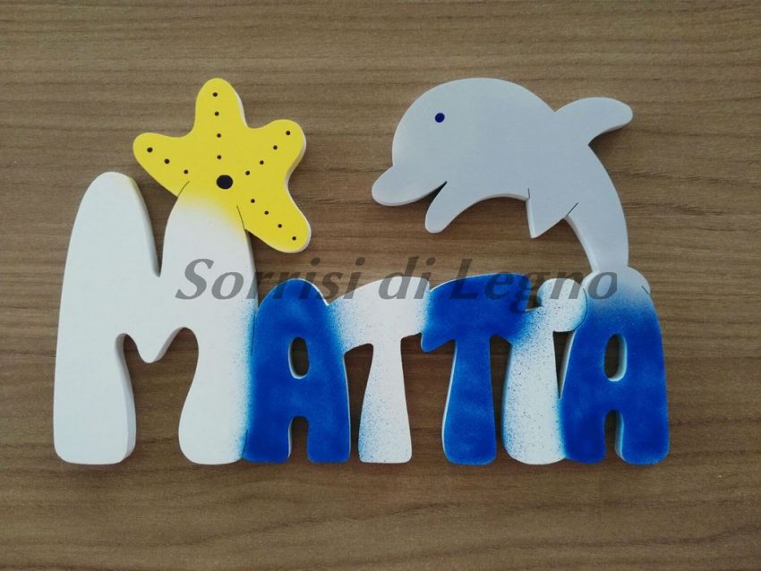 Nome-Mattia-con-stella-marina-gialla