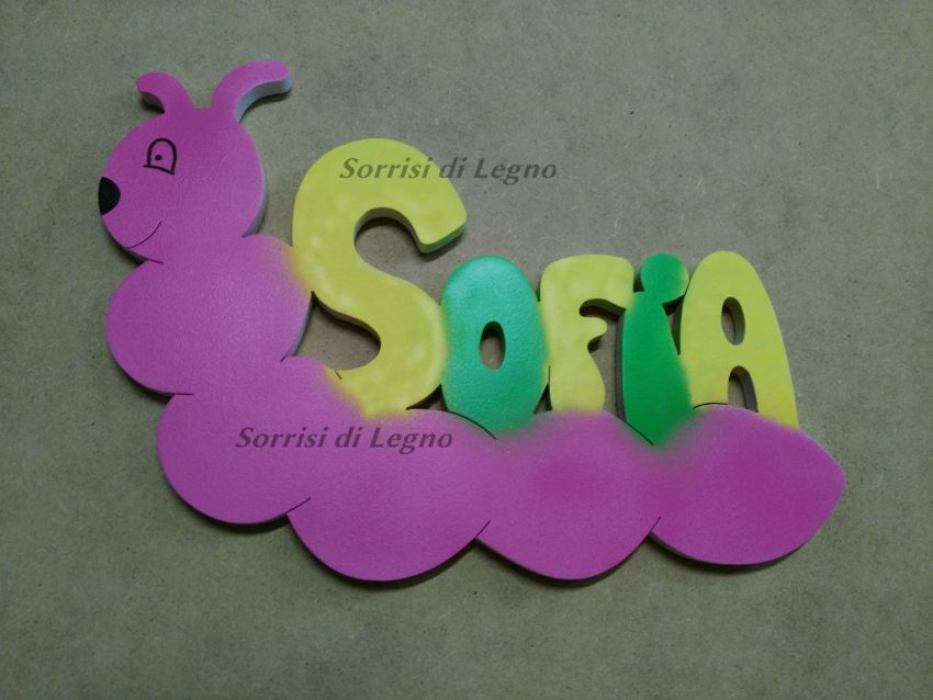 Nome-Sofia-con bruco-rosa