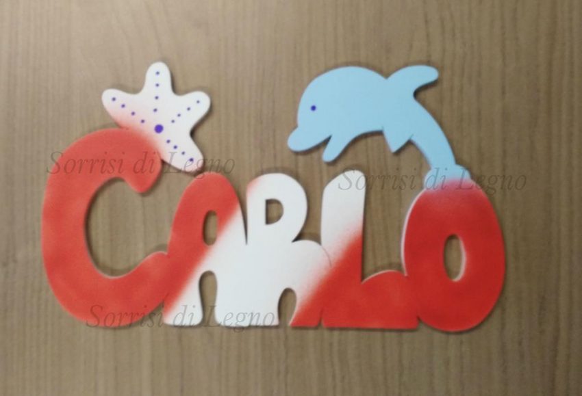 Nome-Carlo-scritta-in-legno